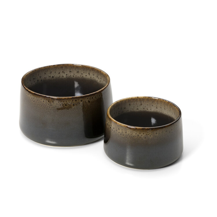 Bazar Bizar La Ciotola Kyoto - Ceramica Marrone Scuro - L