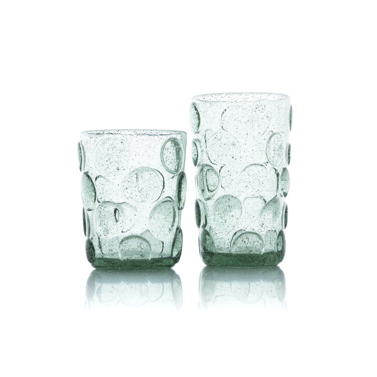 Bazar Bizar El Vaso Highball Frosted Dot - Aqua