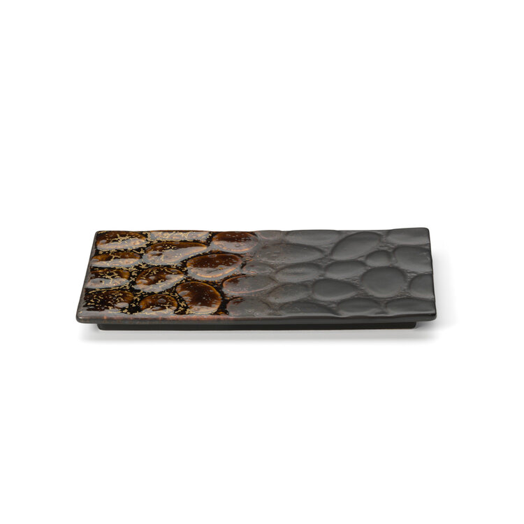 Bazar Bizar The Merapi Rectangular Plate - Brown