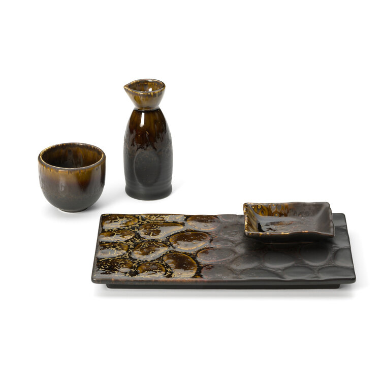 Bazar Bizar The Merapi Rectangular Plate - Brown