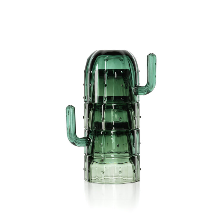 Bazar Bizar Die Stack-a-Cactus Gläser - Grün - Set von 4