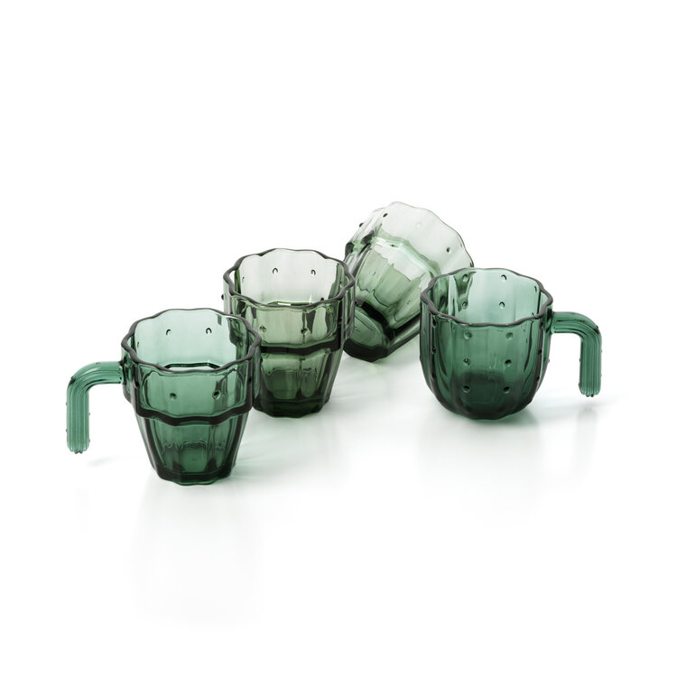 Bazar Bizar Die Stack-a-Cactus Gläser - Grün - Set von 4