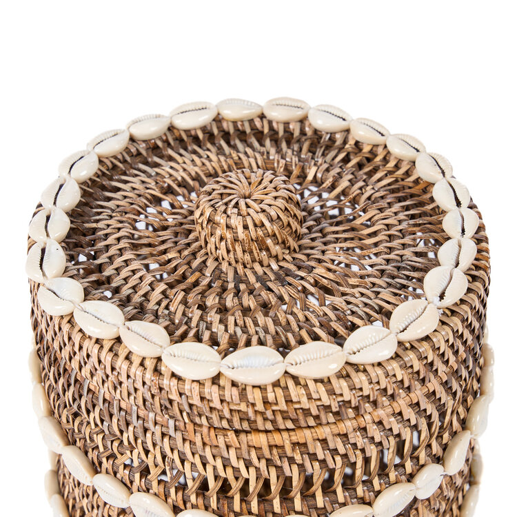 Bazar Bizar Le Panier de Rangement Shell - Brun Naturel