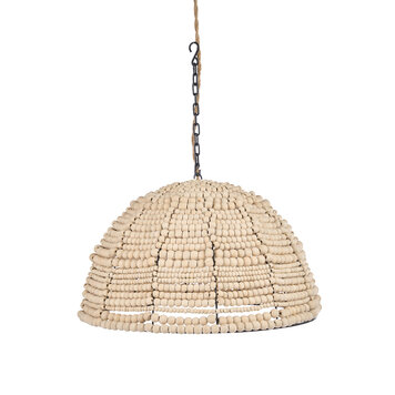 Bazar Bizar La Lampada A Sospensione Wooden Bead Dome - Naturale