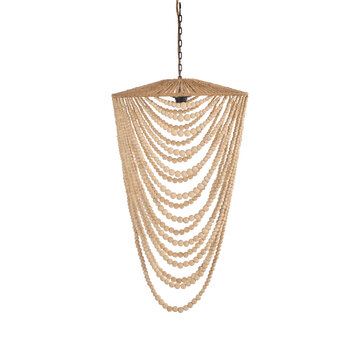 Bazar Bizar The Wooden Bead Chandelier - Natural - L