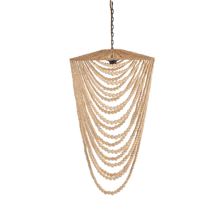 Bazar Bizar The Wooden Bead Chandelier - Natural - L