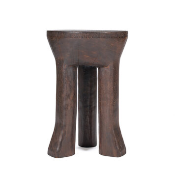 Bazar Bizar The Java Tripod Side Table - Dark Walnut