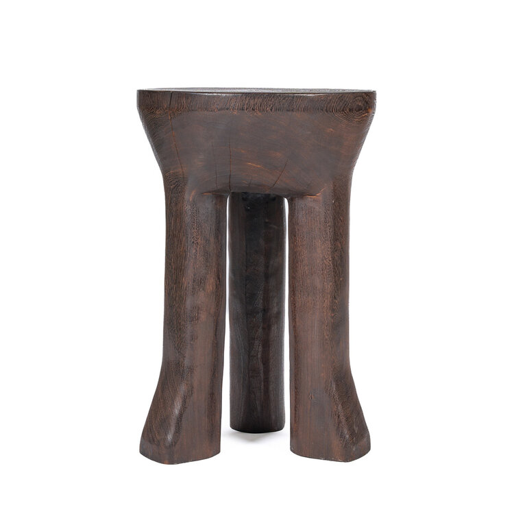 Bazar Bizar The Java Tripod Side Table - Dark Walnut
