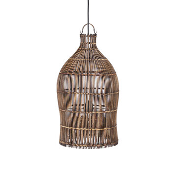 Bazar Bizar De Woven Bell Hanglamp - Donker Walnoot - S