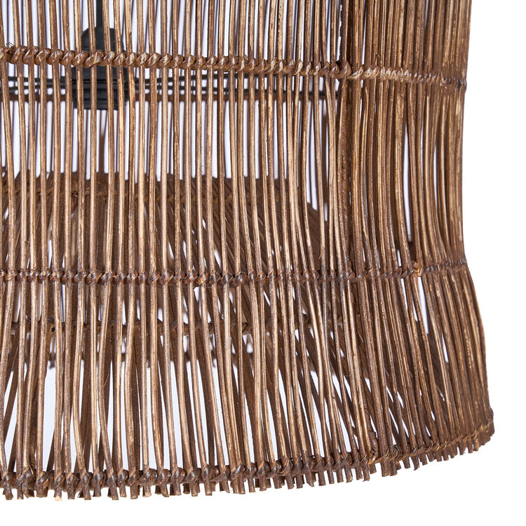 Bazar Bizar La Lampada A Sospensione Woven Bell - Noce Scuro - XL