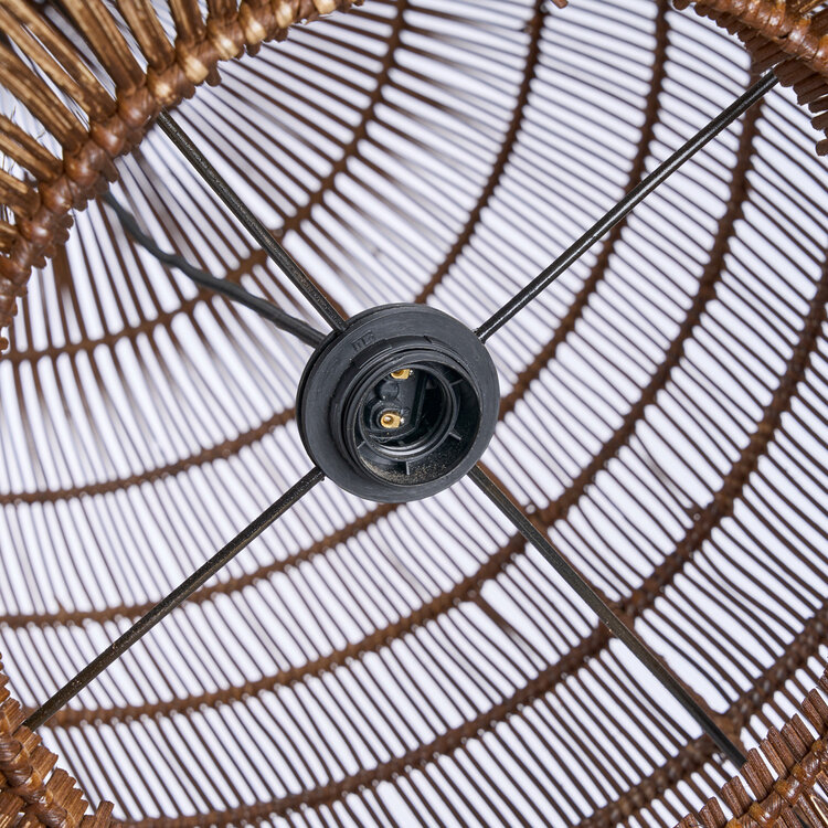 Bazar Bizar La Lámpara Colgante Woven Bell - Nogal Oscuro - XL