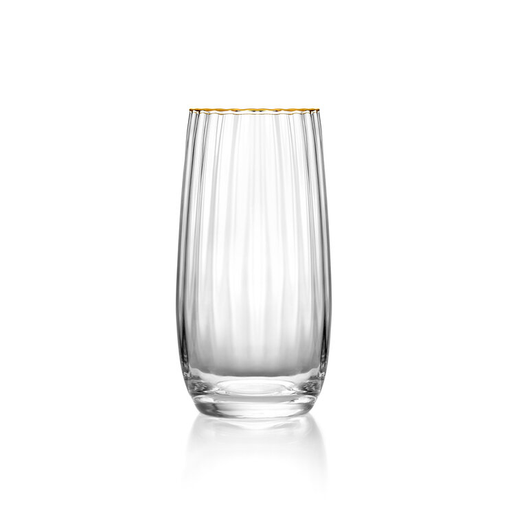 Bazar Bizar El Vaso Alto Golden Rim – Oro Natural
