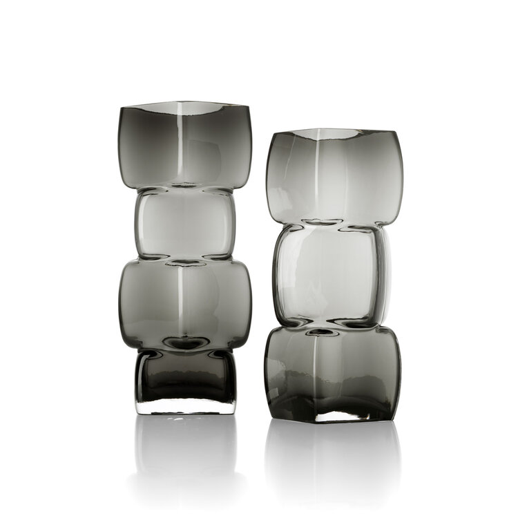 Bazar Bizar Die Cubes Vase – Dunkelgrau – L