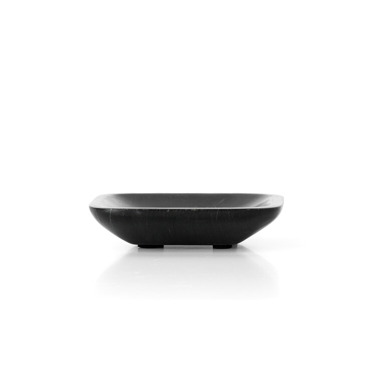 Bazar Bizar The Marble Soap Dish - Marine Black