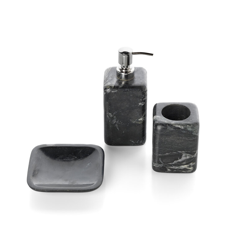 Bazar Bizar The Marble Tooth Brush Holder - Marine Black