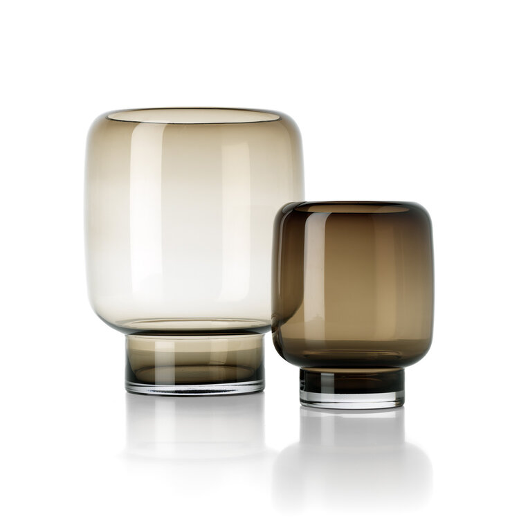 Bazar Bizar Il Vaso Smoky Cube - Marrone - L