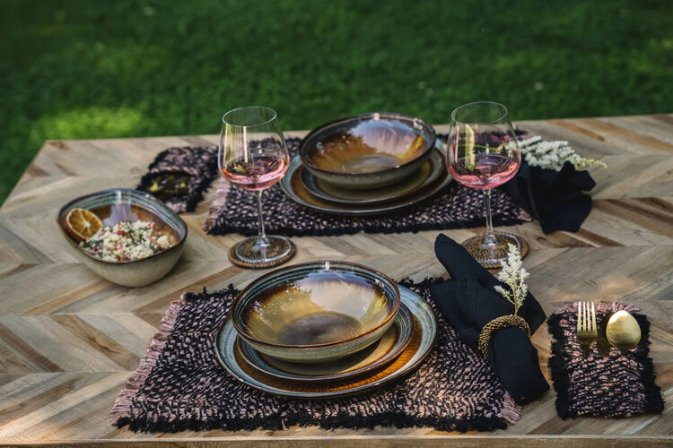 Bazar Bizar The Oh My Gee Placemat - Black Copper - Set of 4