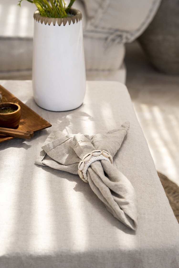 Bazar Bizar Het Linnen Servet - Beige - Set Van 4