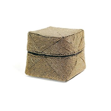 Bazar Bizar The Beaded Basket - Gold - M