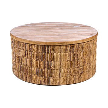 Bazar Bizar Abaca Round Natural Magani Coffee Table - Natural