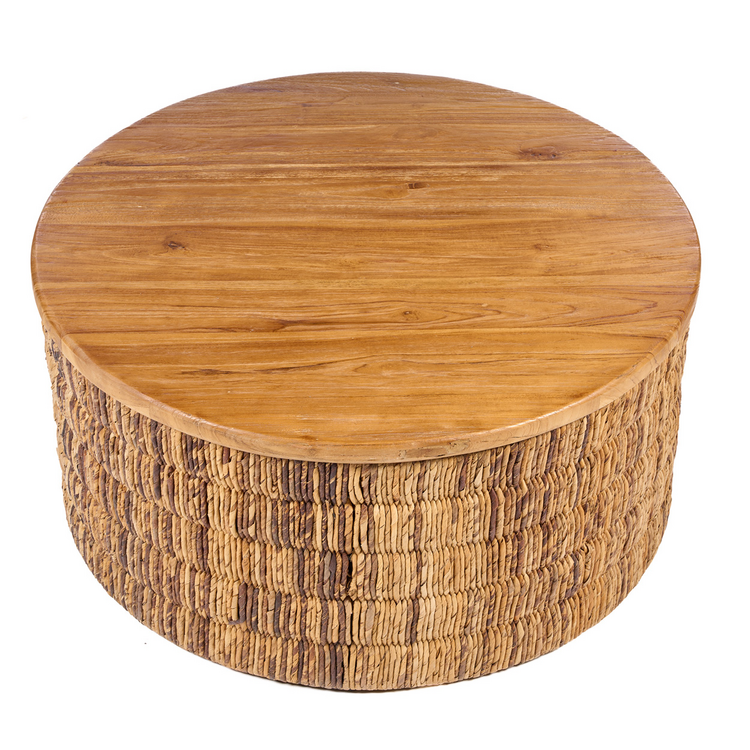 Bazar Bizar Abaca Round Natural Magani Coffee Table - Natural