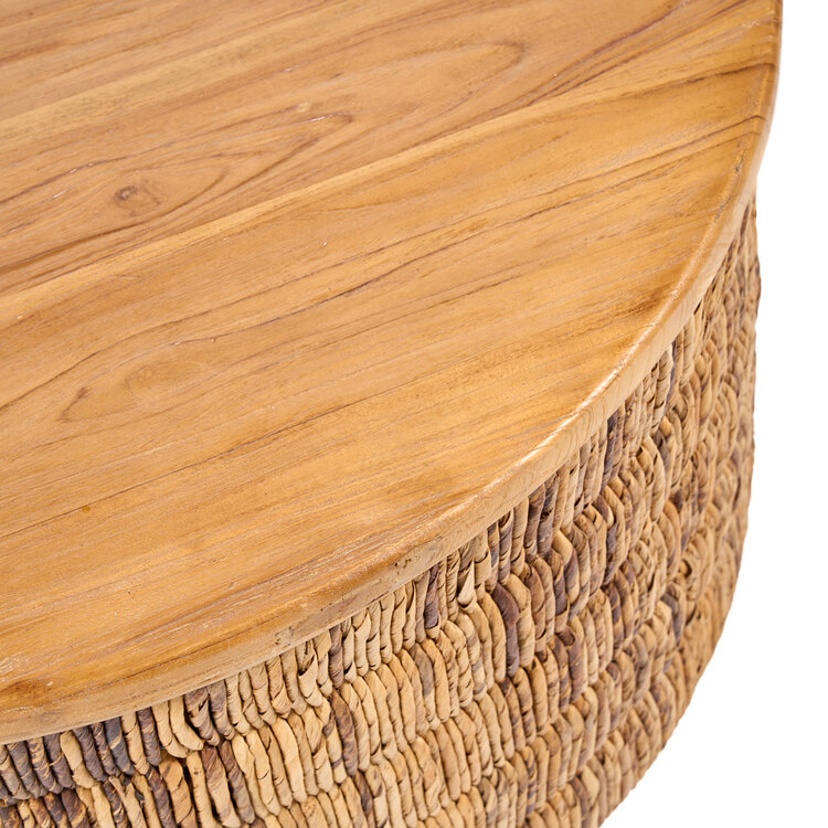 Bazar Bizar Abaca Round Natural Magani Coffee Table - Natural