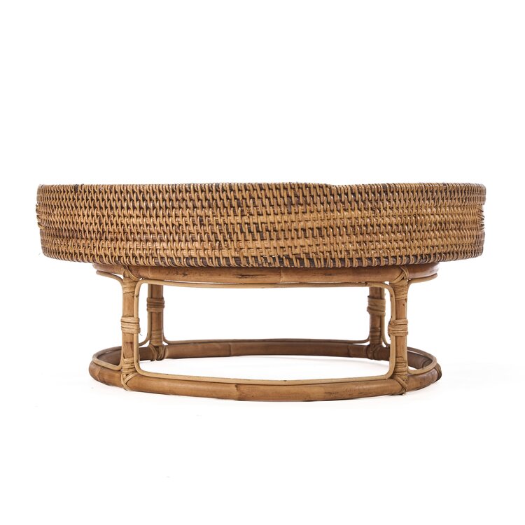 Bazar Bizar The Rattan Rise Tray - Natural Brown