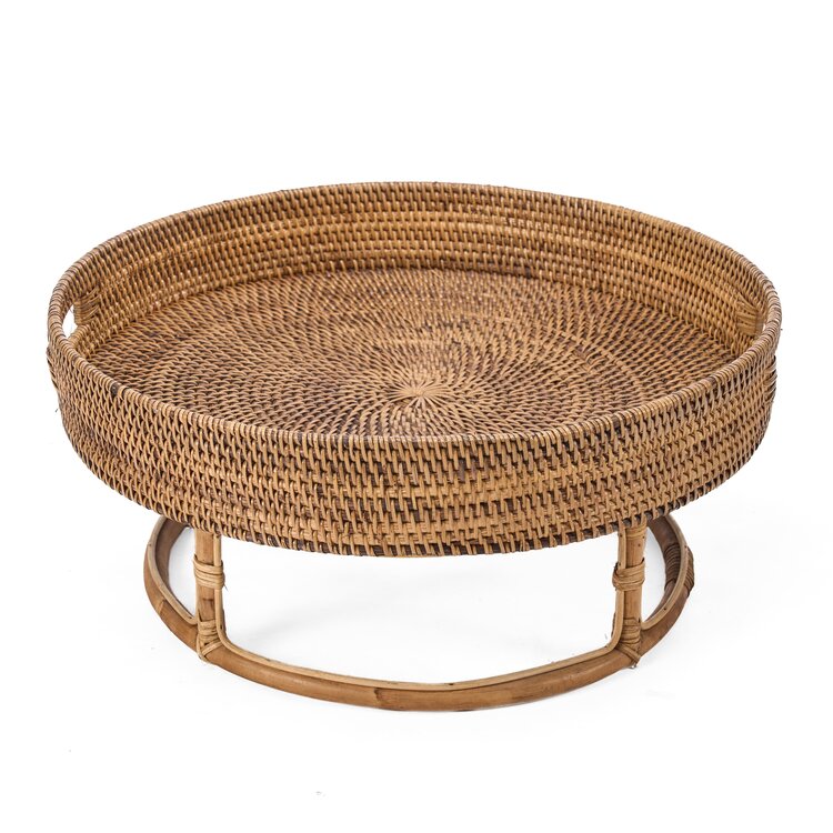 Bazar Bizar Le Rattan Rise Tray - Brun Naturel