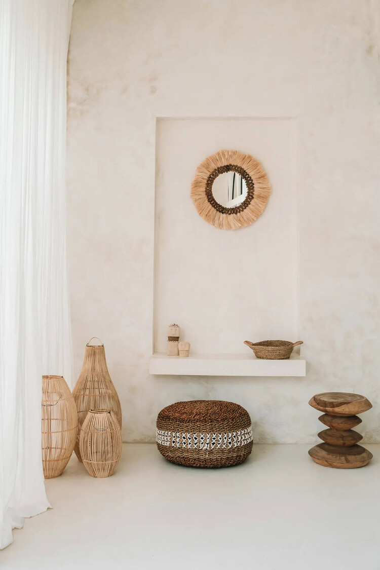 Bazar Bizar La Lampada A Sospensione Zuri - Naturale - L