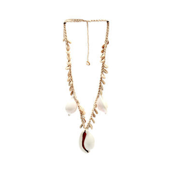 Bazar Bizar La Collana Big White Cowrie In Conchiglia
