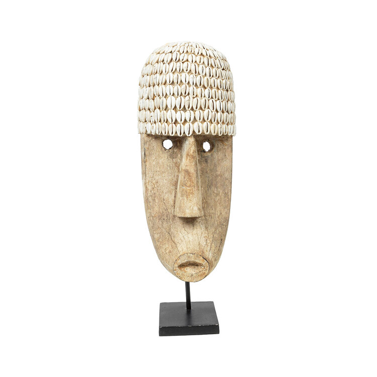 Bazar Bizar The Cowrie Mask on Stand - Large