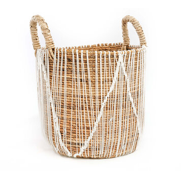 Bazar Bizar De Straight Stitched Macramé Mand - L