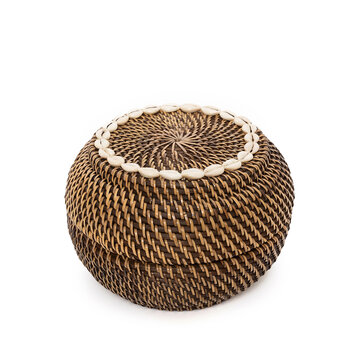 Bazar Bizar The Colonial Peek-a-Boo Basket - Natural Brown - M