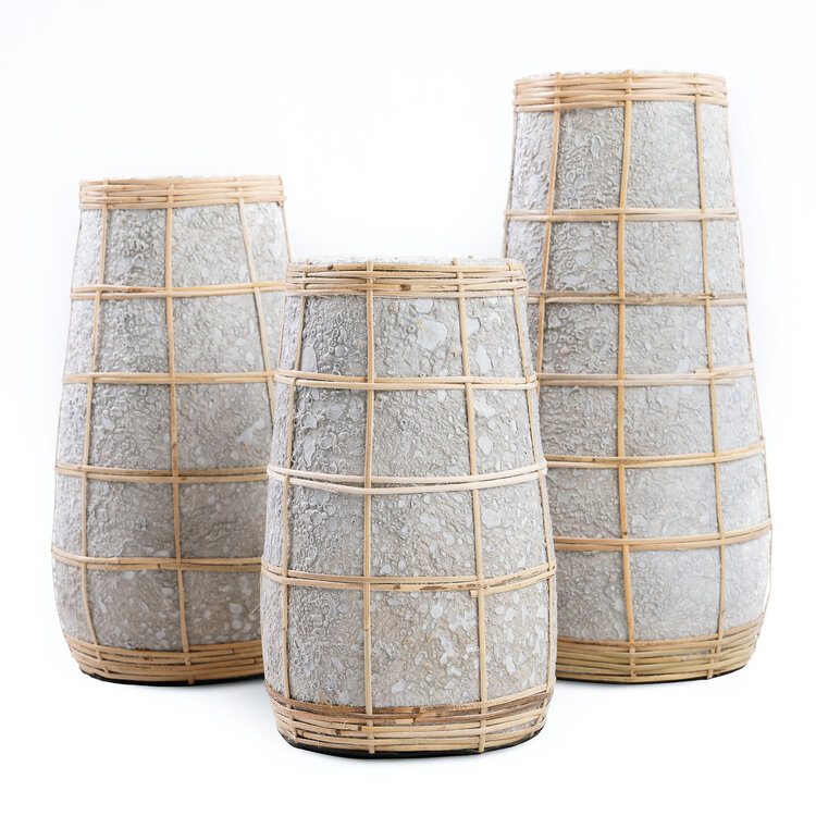 Bazar Bizar Le Vase Cutie - Béton Naturel - L