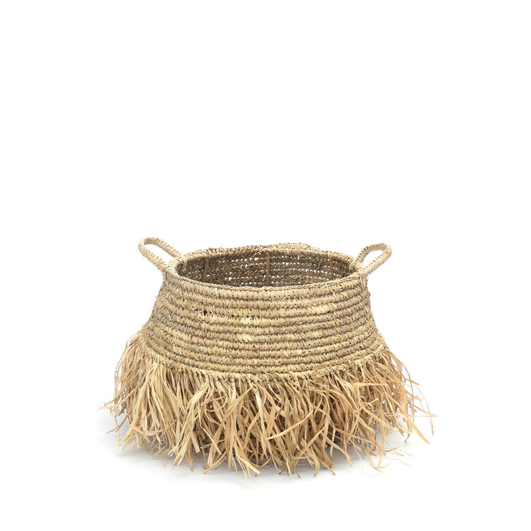 Bazar Bizar De Raffia Deluxe Manden - Naturel - Medium
