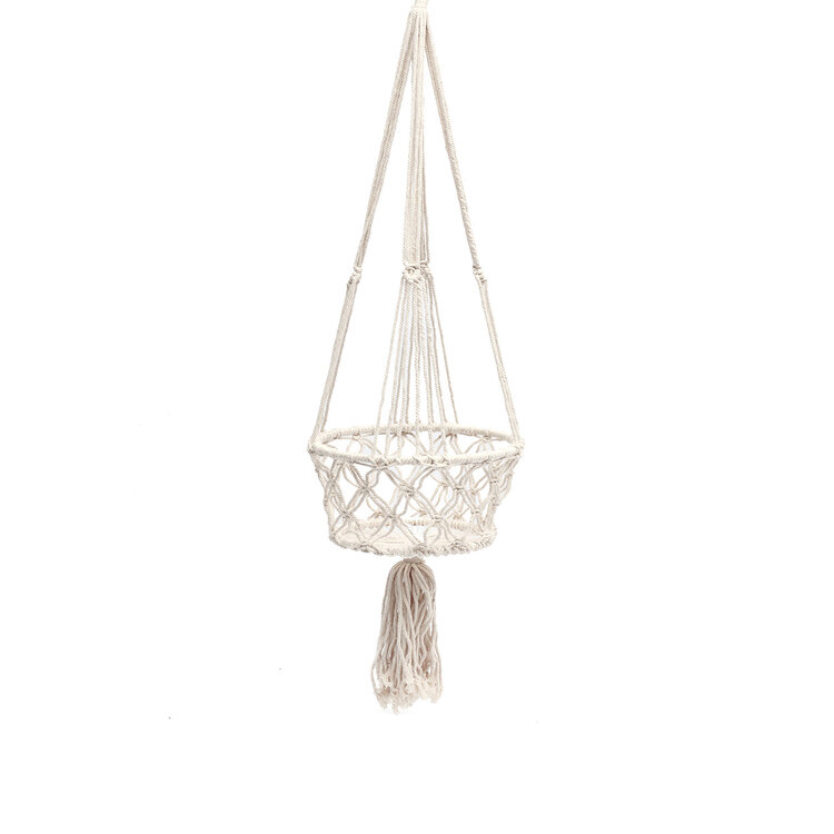 Bazar Bizar De Macrame Planthanger - Wit - L