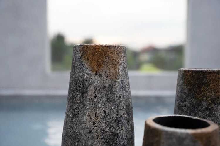 Bazar Bizar Il Vaso Spooky - Grigio Antico - S