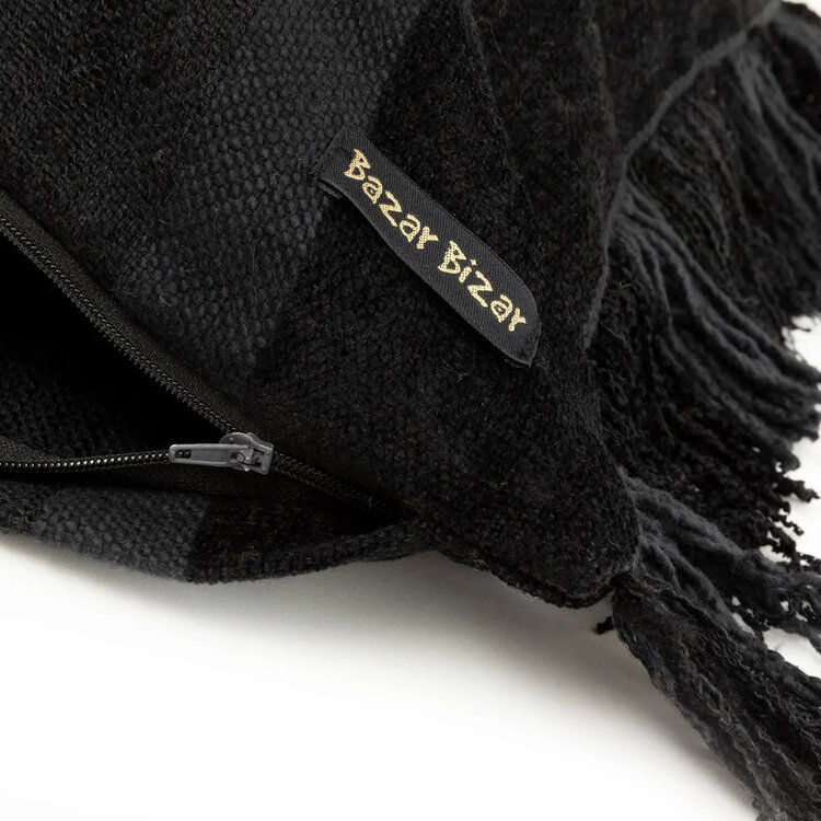 Bazar Bizar La Housse De Coussin Oh My Gee - Velours Noir - 30x50