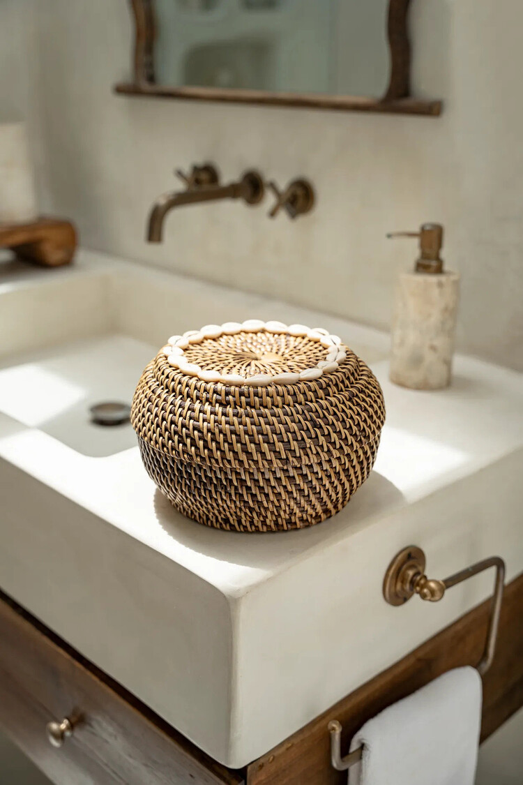 Bazar Bizar Le Panier Colonial Peek-a-Boo - Brun Naturel - S