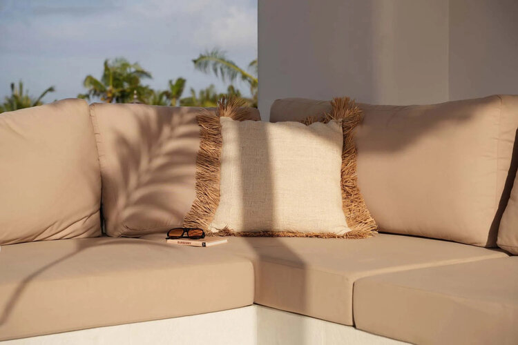 Bazar Bizar De Saint Tropez Kussenhoes - Naturel Wit - 60x60