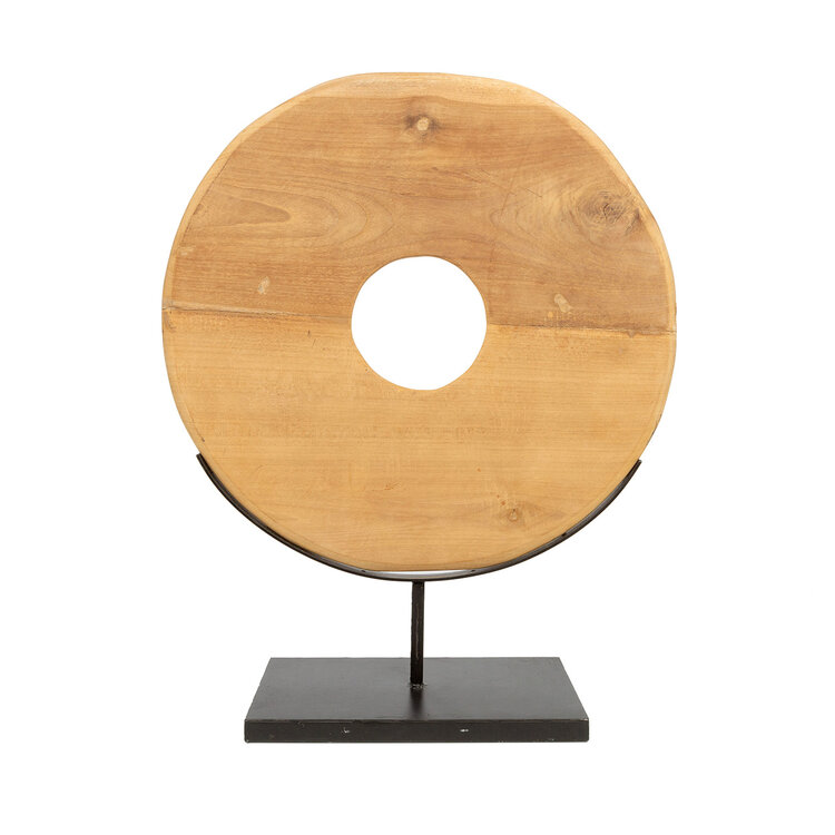 Bazar Bizar The Teak Disc on Stand - L