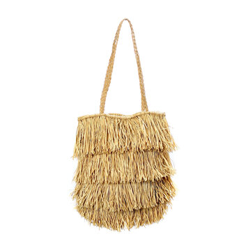 Bazar Bizar De Raffia Bahamas Tas - Naturel