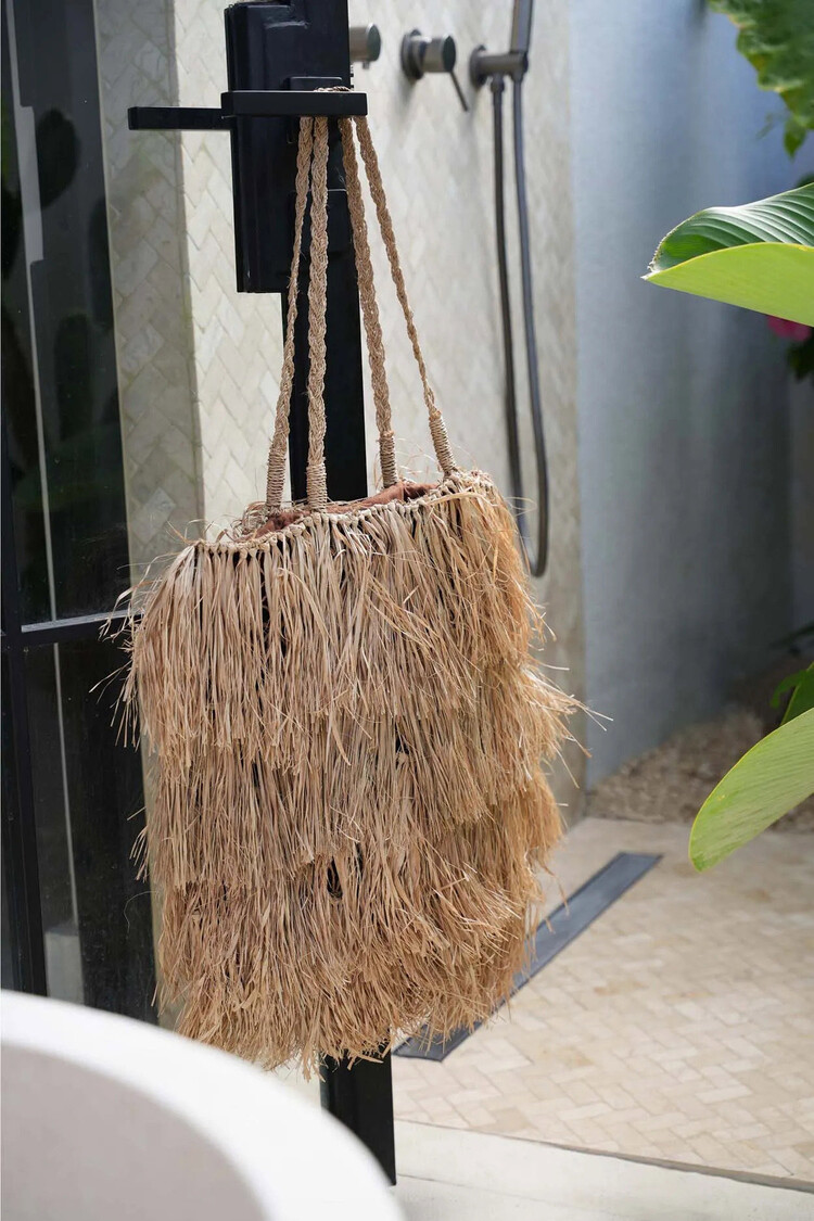 Bazar Bizar La Borsa Tote In Rafia Bahamas - Naturale