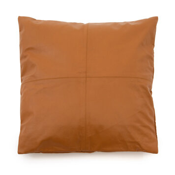 Bazar Bizar The Four Panel Leather Cushion Cover - Camel - 60x60
