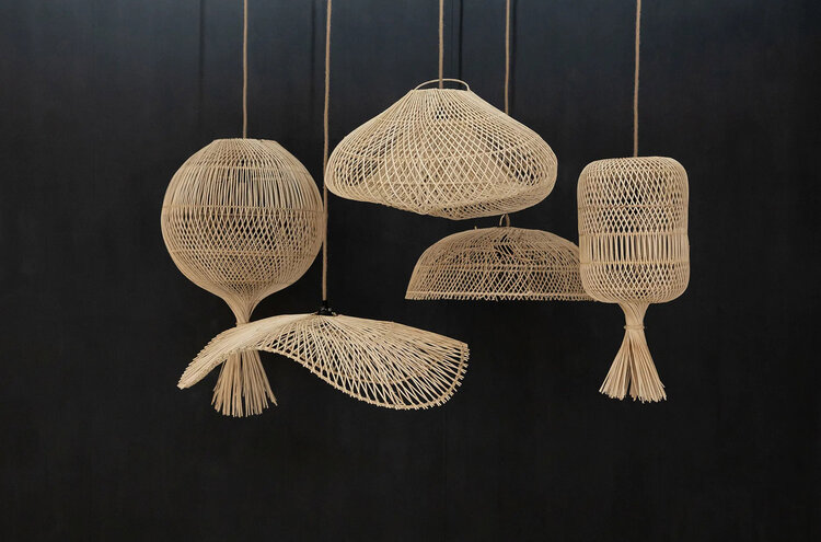 Bazar Bizar De Dumpling Hang- en Vloerlamp - Naturel - L