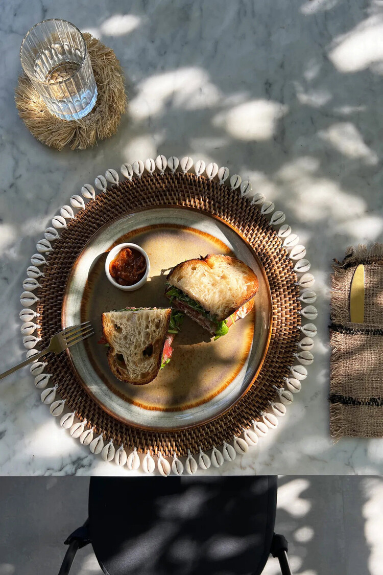 Bazar Bizar De Colonial Shell Placemat - Naturel Bruin