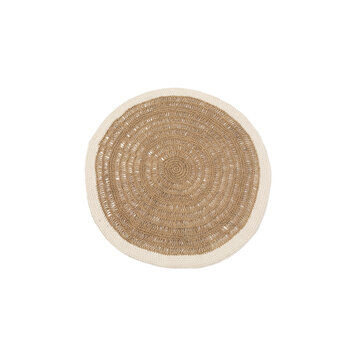 Bazar Bizar The Seagrass & Cotton Round Carpet - Natural White - 100