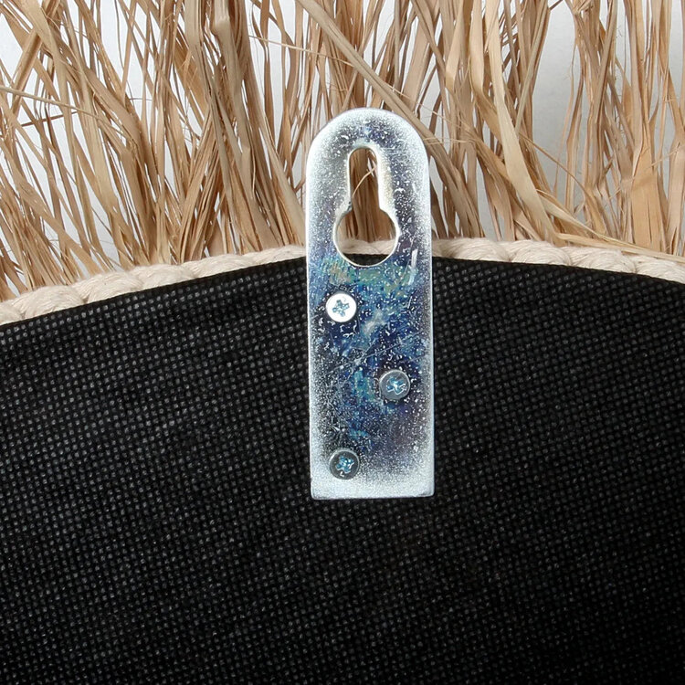 Bazar Bizar Le Miroir Raffia Cowrie - Blanc Naturel