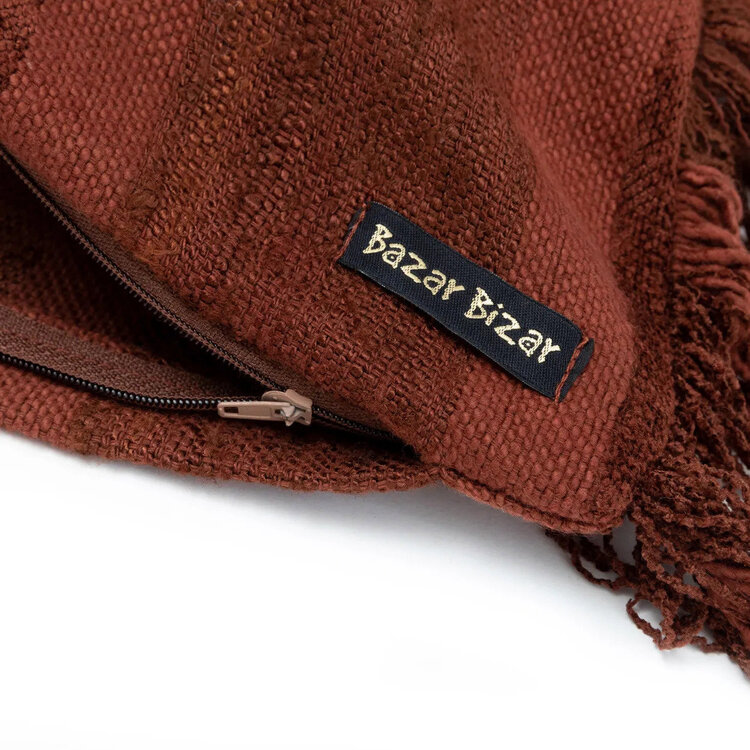 Bazar Bizar La Funda De Cojín Oh My Gee - Terciopelo Borgoña - 30x50