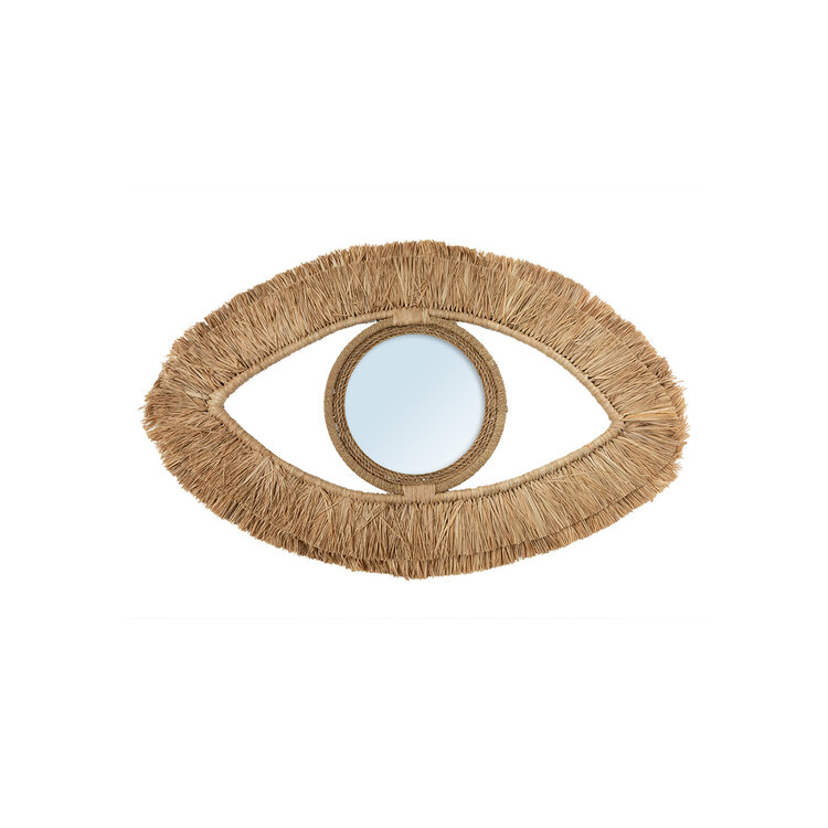 Bazar Bizar Der Raffia Eye Spiegel - Natur - M